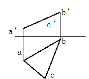 求三角形ABC的实形。 （换面法)求三角形ABC的实形。 (换面法)