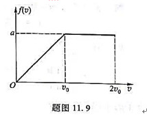 假定N个分子的速率分布曲线如图所示.（1)由N和v0求a;（2)求速率在1.5v0到2.0v0之间的