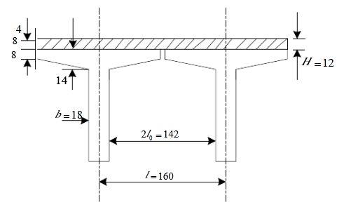 计算下图所示T梁翼板所构成铰接悬臂板的恒、活载内力。荷载为汽车－15级。桥面铺装为4cm厚的沥青混计