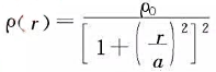 设气体放电形成的等离子体圆柱内电荷的体密度可用下式表示：式中r是到轴线的距离，ρ0是轴线上的设气体放