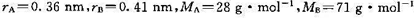 某基元反应A（g)＋ B（g)→P（g),设在298 K时的速率常数kp（298 K)=308 K时