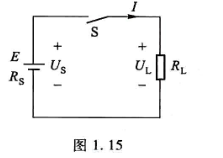 在图1.15所示电路中，电源电动势E=120V，内电阻Rs=0.3Ω，连接导线电阻Rw=0.2Ω，负