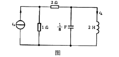 如图所示稳态电路中，电流源iS=（3＋4cos 2t)A。试求电流iL及电路中的平均功率。如图所示稳