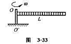 如图3－33所示，一条质量分布均匀的绳子,质量为M、长度为L,一端拴在竖直转轴OO'上,并以恒定如图
