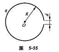 一半径为R的帮有一缺口的细圆环,缺口长度为d（d一半径为R的帮有一缺口的细圆环,缺口长度为d(d请帮