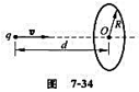 如图7－34所示，一点电荷q以速度v（v如图7-34所示，一点电荷q以速度v(v请帮忙给出正确答案和