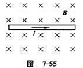 有一根质量为m、长为I的直导线,放在磁感应强度为B的均匀磁场中,B的方向垂直于纸面向内,导线中电流方