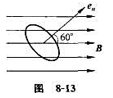 如图 8－13所示，一个40匝的封闭线圈,半径r为5 cm,处于均匀磁场中,线圈法向与磁场夹角为60