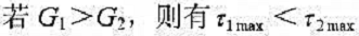 两根长度相等、直径不等的圆轴承受相同的扭矩受扭后，轴表面上母线转过相同的角度。设直径大的轴和直径小的