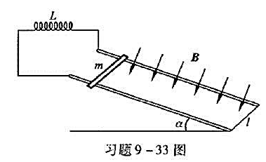 在一B=0.2T,方向垂直于轨道面向下的均匀磁场中,有一长l=1 m质量m=0.1kg的金属杆，沿一