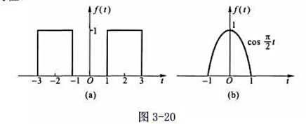 试用下列特性求图3－20所示信号的频谱函数。（1)用延时与线性特性;（2)用时域微分、积分特性。试用
