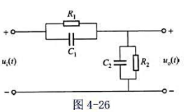 宽带分压器电路如图4－26所示。为使电压能无失真地传输，电路元件参数R1、C1、R2、C2应满足何种