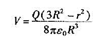 电荷Q均匀分布在半径为R的球体内，试证离球心r处（r小于R)的电势为。电荷Q均匀分布在半径为R的球体