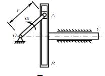如图所示的曲柄连杆机构，滑块A与滑道BC之间的摩擦力是系统的内力，设已知为F且等于常数，则曲柄转一周