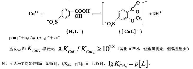 应用bjerrum半值点法测定cu25磺基水杨酸配位化合物的稳定常数的过程
