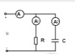 如图所示为一正弦交流电路的一部分,电流表A的读数是5A,电流表A1的读数是4A,则电路中电流表A2的