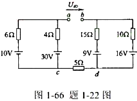 求图1－66所示电路中ab两端的戴维宁等效电路。求图1-66所示电路中ab两端的戴维宁等效电路。请帮