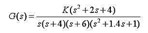 已知反馈控制系统中，其开环传递函数为：。（1)绘制H（s)=（s＋4)／s时的闭环根轨迹概略图;（2