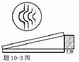用劈尖干涉来检测工件表面的平整度，当波长为λ的单色光垂直入射时，观察到的干涉条纹如题12－5图用劈尖