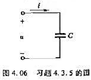 在电容为64μF的电容器两端加一正弦电压u=2202sin314tV，设电压和电流的参考方向如图4.