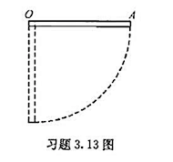 均匀细棒OA可绕通过其一端0而与棒垂直的水平固定光滑轴转动，如附图所示，今使棒从水平位置由静止开始自