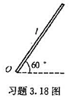 .如附图所示，一长为1m的均匀直棒可绕过其一端且与棒垂直的水平光滑固定轴转动。抬起另一端使棒向上与水