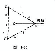 平面上有三个动点A,B,C,t≈0时刻三者连线构成边长为l的等边三角形。取三角形中心O为极坐标系原点