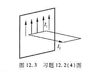 如图12.3所示，在一固定的载流大平板附近有一载流小线框能自由转动或平动。线框平面与大平板垂直。大平