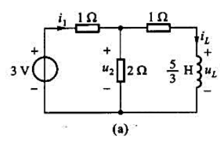 电路如题图4-34所示。已知电感电压电流试用替代定理求电流i1（t)和电压u2（t)。电路如题图4-