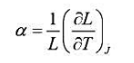 描述金属丝的几何参量是长度L，力学参量是张力J，物态方程是 实验通常在1pn下进行，其体积变化可描述