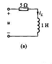 利用阶跃函数表示输人电压波形，求题图8-34所示电路中的电感电流iL（t)。利用阶跃函数表示输人电压