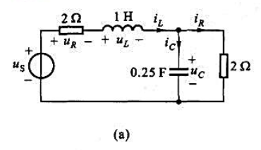 题图10-34所示电路中，已知试求电压源电压us（t)。画出所有电压、电流的相量图。题图10-34所
