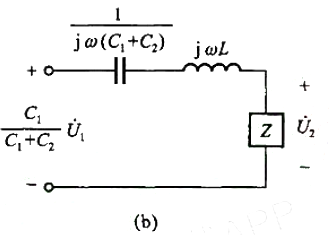电路的相量模型如题图10-58所示。试求电路元件参数和角频率满足什么条件时，与阻抗Z无关。电路的相量