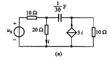题图11-5所示电路中，已知试求20Ω电阻吸收的平均功率。题图11-5所示电路中，已知试求20Ω电阻