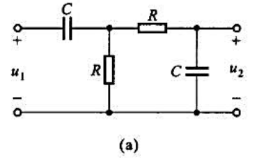 试写出题图12-6所示双口网络的转移电压比并用计算机程序画出电阻R=1kΩ，电感L=1mH和电容C=