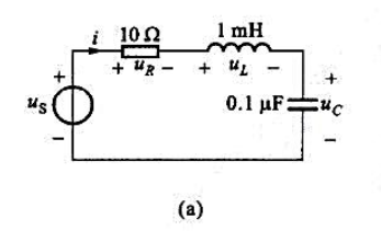 电路如题图12-8所示。已知试求i（t)、uR（t)、uL（t)、uC（t)。电路如题图12-8所示