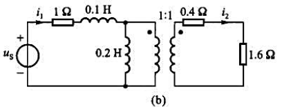 《电路分析》（第2版)教材中图13-16所示电路重画为题图13-15所示电路，试将电路中的耦合电感用