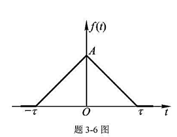 对于 如题3-6图所示的三角波信号，试证明其频谱函数为。对于 如题3-6图所示的三角波信号，试证明其