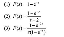 求下列象函数的拉氏反变换。