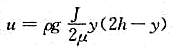 明渠二维均 匀层流流动如图所示。若忽略空气阻力，J= sinθ，试证明切应力τ=pg（h-y)J，流