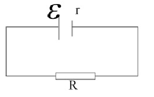 如图所示，在电动势为ε，内阻为的电池上连接一个R1=10.0的电阻时，测出的端电压为8.0伏，若将R