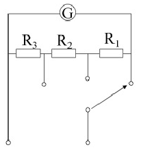 MF-15型万用电表的电流档为闭路抽头式，如图所示表头的内阻为Rg=2333欧,满度电流为Ig=15