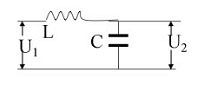 附图是一个LC滤波器，已知频率f=100周，C=10微法。现在要使输出的交流电压U2等于输入电压U1