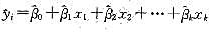 在多元线性回归方程中，回归系数表示（)。A.自变量xi变动1