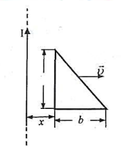 载有电流I（I为常量)的长直导线与直角三角形回路共面，三角形回路正以恒定的速度向右平移，求处于载有电