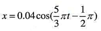 一物体作简谐振动，其振动方程为（国际单位制).则此简谐振动的周期为（);当t= 0.6s时，物体的速