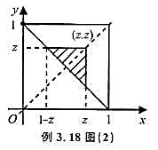设二维随机变量（X,Y)的密度函数求:（1)Z=X+Y的密度函数fZ（z)（2)Z=max{X,Y}