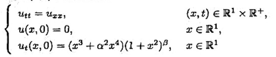 设u（x，t)是初值问题的解.求所有这样的a，β，使得存在且有限.设u(x，t)是初值问题的解.求所