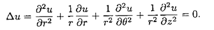 证明三维Laplace方程在柱面坐标变换x=rcosθ，y=rsinθ，z=z下，可以写成请帮忙给出