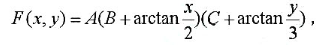 设随机向量（X,Y)的联合分布函数为，其中A≠0， 试求：（1)系数A,B,C；（2)问X与Y是否独